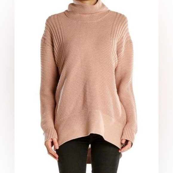 Vince Camuto Womens Oversized Rib Knit Sweater in Mauve Dusty Rose - Picture 2 of 8